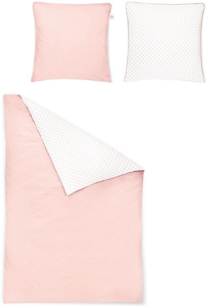 Irisette Mako-Satin Bettwäsche Set uni Varia 8730 rose 155x220 cm + 1 x Kissenbezug 80x80 cm