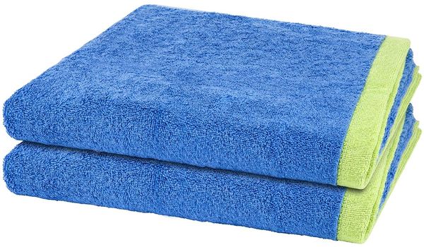 Cawö Lifestyle Splash 2 tlg. Frottier-Set - 2 X Duschtuch (70 X 140cm) - 522 g/m2 - Capri / pistazie