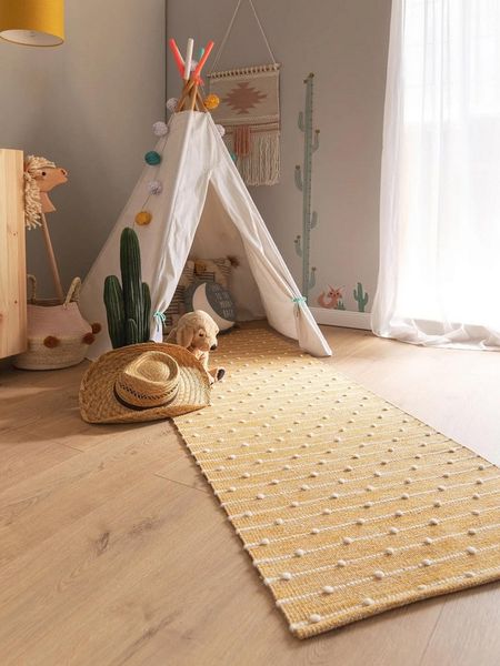 benuta Läufer Lupo, rechteckig, Höhe: 5 mm, Kunstfaser, Berber, Ethno-Style, Wohnzimmer