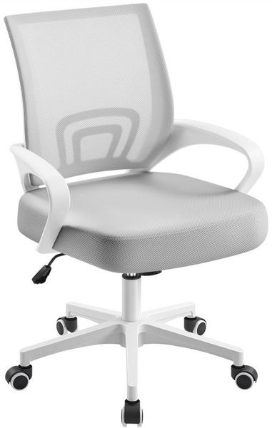 Yaheetech Bürostuhl Höhenverstellbarer Drehstuhl mit Schaukelfunktion, ergonomischer Schreibtischstuhl Arbeitsstuhl mit Netzrückenlehne