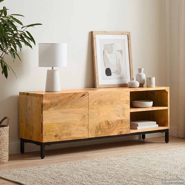 vidaXL Stauraumschränke Braun 110 x 30 x 40 cm Massivholz Mango 4104605
