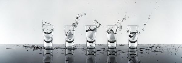 Glasbild 95x33cm Wandbild Bild Wodka 11201