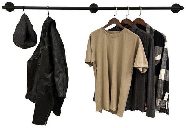 RSR Hangers Kleiderstange Kleiderstange Wandmontage Industrial Design Schwarz Jens