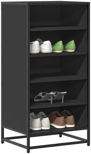 vidaXL Schuhregal Schwarz 48x38x97,5 cm Holzwerkstoff 849204