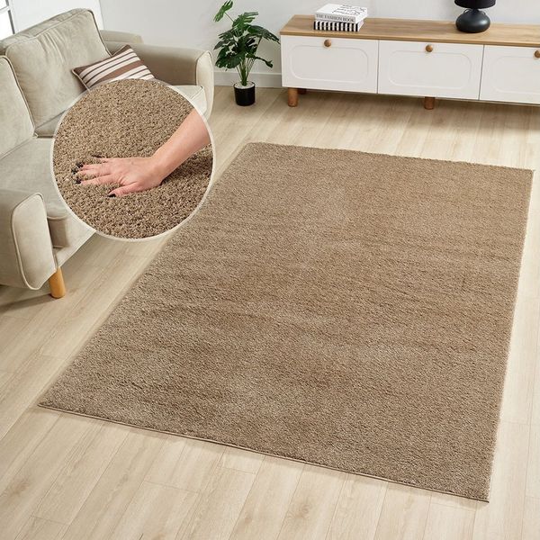 OTTO home Teppich Lilari Shaggy Premium, weich, modern, rechteckig, Höhe: 30 mm, Uni-Farben, kuschelig, & weich, Wohnzimmer, Schlafzimmer, Esszimmer