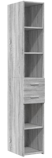 vidaXL Highboard Grau Sonoma 30x42,5x185 cm Holzwerkstoff 846241