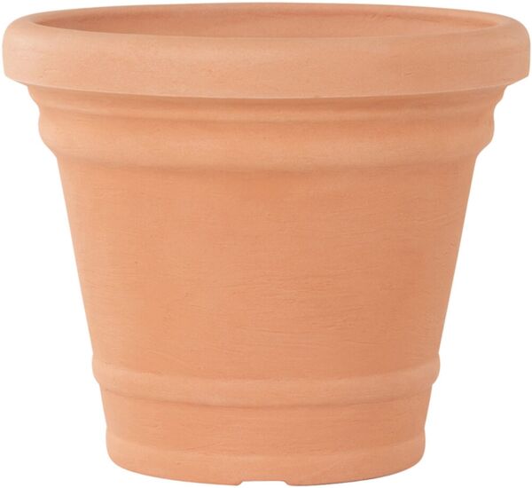 Pflanzgefäß AMALIA 70 terracotta Ø 70 × 56,2 cm – großer Kunststoff-Pflanzkübel für Garten, Terrasse & Balkon, wetterfest & robust