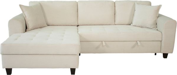 Trends by HG Ecksofa Moritz L-Form, B: 265 cm, mit Bettfunktion, Bettkasten & Zierkissen