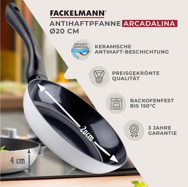 FACKELMANN Bratpfanne Keramikpfanne, Aluminiumpfanne, Kochgeschirr