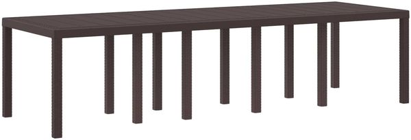 vidaXL Gartentisch Braun 300 x 100 x 73 cm Poly-Rattan 3378521