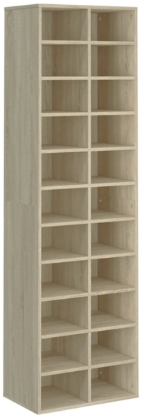 vidaXL Schuhregal Sonoma-Eiche 54×34×183 cm Spanplatte