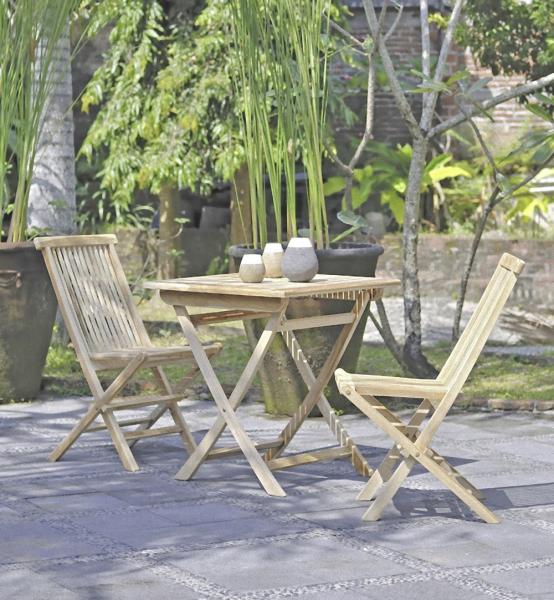 Tisch JAVA quadratisch 70x70cm Teak