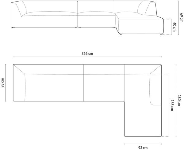 Micadoni Ecksofa Ruby 5-Sitzer Rechts Samt Salvador Beige Bild 8