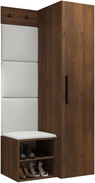 Garderoben-Set Mapreni III (Farbe: Nuss Warmia, Soft 017)