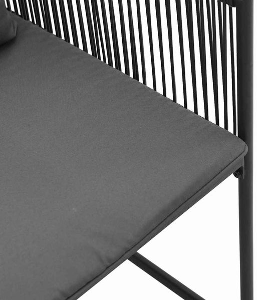 vidaXL Stuhl mit Kissen 4 pcs Schwarz und Anthrazit PE-Rattan 42003027 Bild 10