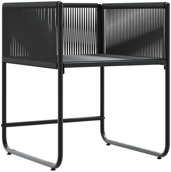 vidaXL Stuhl mit Kissen 4 pcs Schwarz und Anthrazit PE-Rattan 42003027 Bild 5