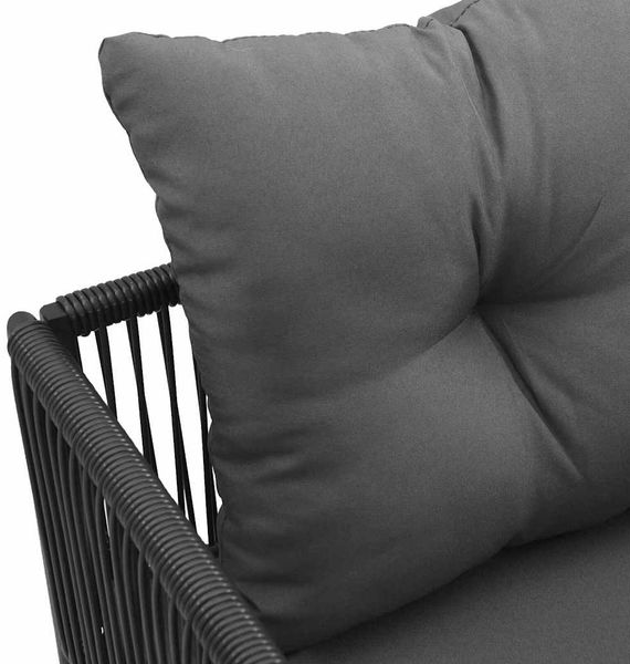 vidaXL Stuhl mit Kissen 4 pcs Schwarz und Anthrazit PE-Rattan 42003027 Bild 11