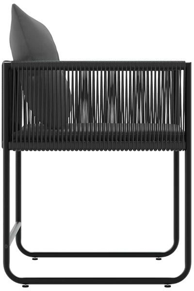 vidaXL Stuhl mit Kissen 4 pcs Schwarz und Anthrazit PE-Rattan 42003027 Bild 9