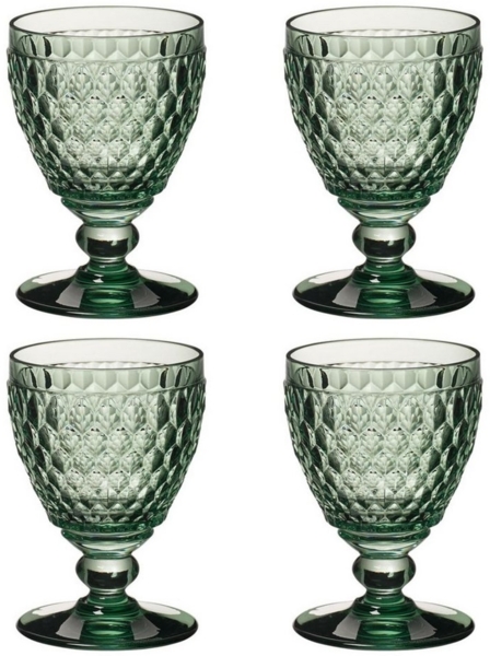 Villeroy & Boch Vorteilset 4 Stück Boston coloured Weissweinglas green Kristallglas grün 1173090032