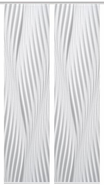 HOME in green Schiebegardine RIWELO, Paneelwagen (2 St), halbtransparent, SET DIGITALDRUCK,BAMBUSOPTIK RECYCELT