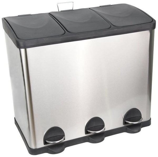 Ribelli Mülltrennsystem Mülleimer, 3 x 20L, 64,5x41x57cm