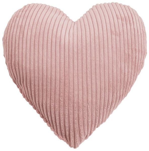 Magma Heimtex Dekokissen SHARA Herzkissen, Kuscheliges Herzkissen mit Cord-Charme