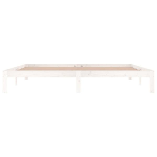 Massivholzbett Weiß Kiefer 200x200 cm [810386] Bild 8