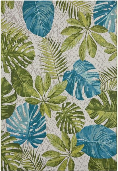 HANSE Home Outdoorteppich Tropical Leaves, rechteckig, Höhe: 3 mm, In-& Outdoor, Wetterfest, Balkon, Garten, Wohnzimmer, Floral, Palme