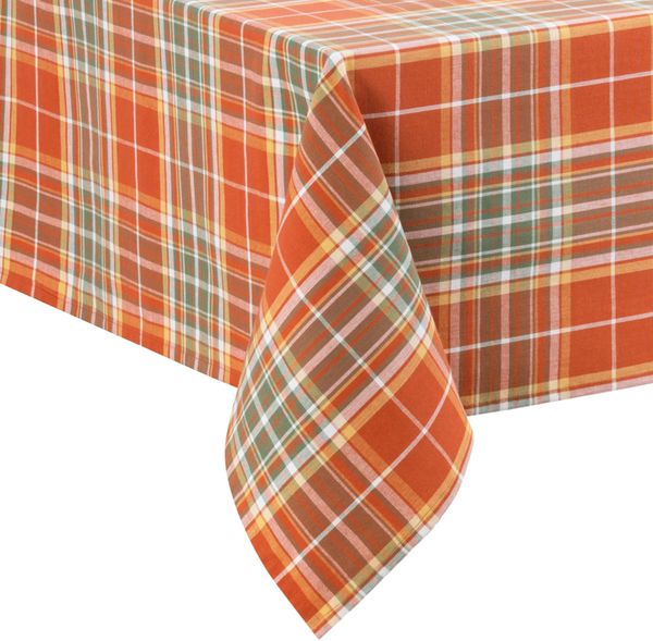 Elrene Home Fashions Hawley Plaid Tischdecke Herbst/Ernte/Erntedankfest, Baumwolle, rechteckig, 152,4x259,1 cm