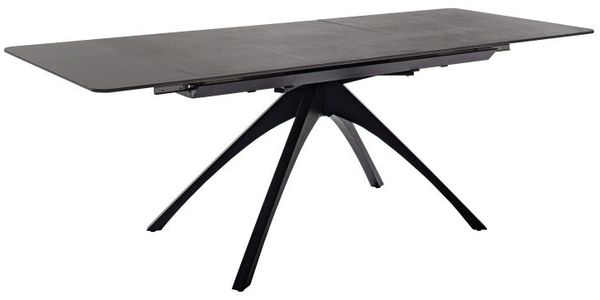 CERRITO Auszugstisch - Beige-marmoriert / Schwarz-matt-lackiert Bild 12