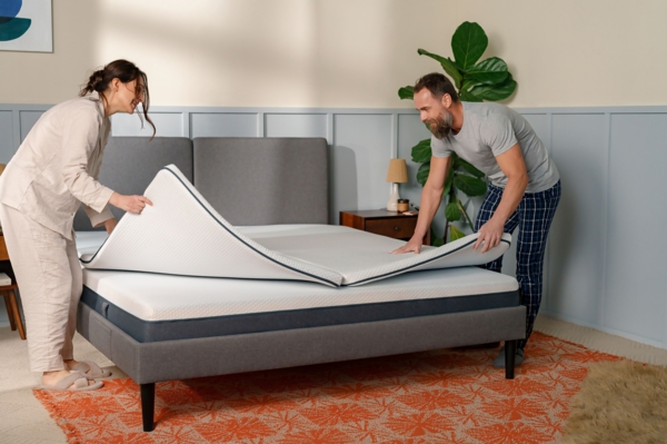 Emma Topper, 85 % Polyester / 15 % Polypropylen weiß, 140x200 cm Bild 3