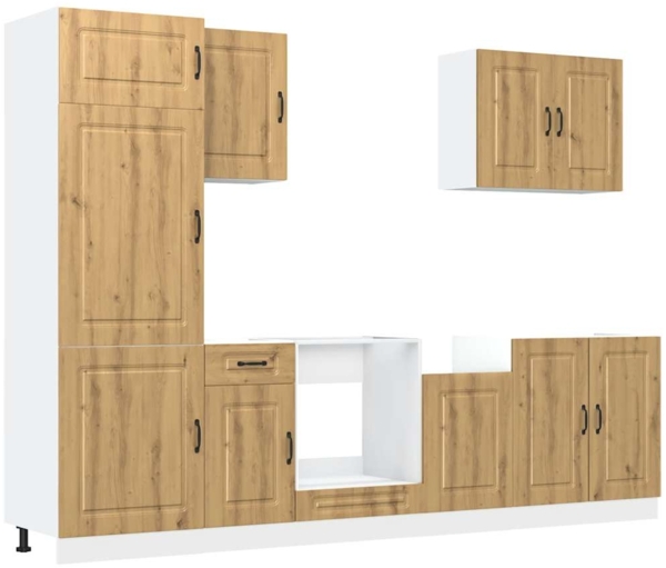 vidaXL 7-tlg. Küchenschrank-Set Kalmar Artisan-Eiche Holzwerkstoff 3314770