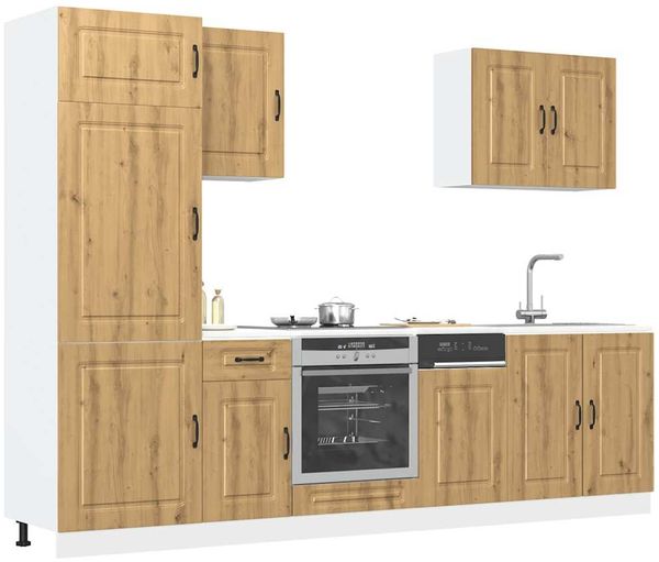 vidaXL 7-tlg. Küchenschrank-Set Kalmar Artisan-Eiche Holzwerkstoff 3314770