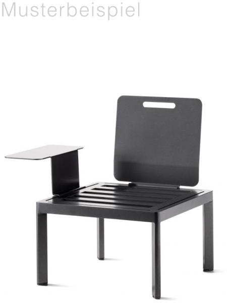 Sieger Lugo Lounge Basis - inkl. 1x Rücken- / Seitenelement + 1x Verbindungselement Einzelteil des Loungesets Lugo, Aluminium Eisengrau, 60 x 36 x 60