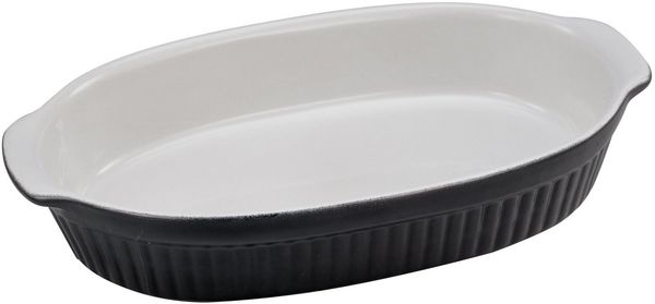 Classic Schwarz-Weiss, Auflaufform oval (mo)