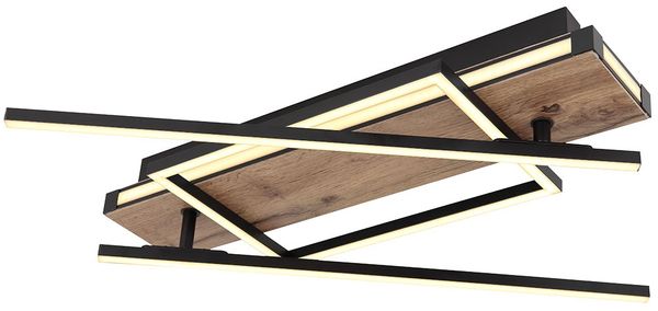 LED Deckenleuchte, Holzoptik, Dreh-Schwenkbar, L 120 cm