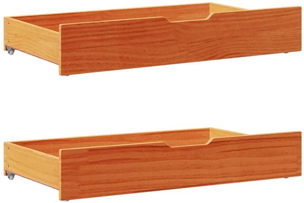 vidaXL Massivholzbett ohne Matratze Wachsbraun 75x190 cm Kiefernholz 3309064 Bild 6