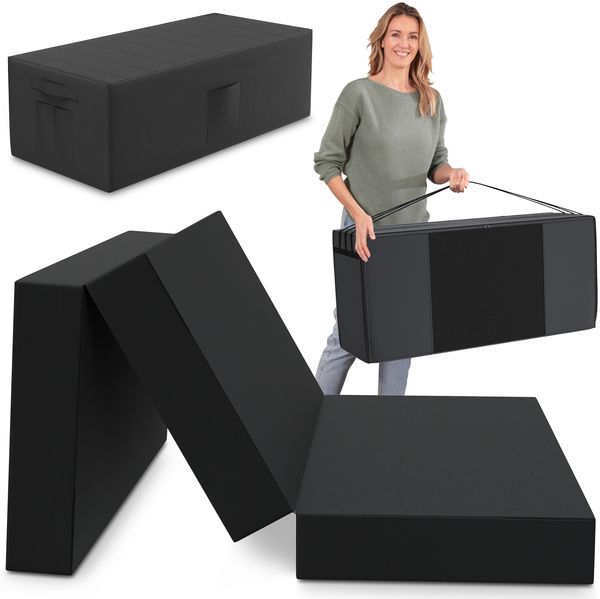 Bestschlaf Klappmatratze Spar-Set inkl. Husse & Transporttasche, Polyester, Schwarz / Schwarz, 140x195 cm