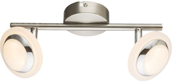 LED Deckenleuchte, Metall, nickel-matt, Chrom, Spots