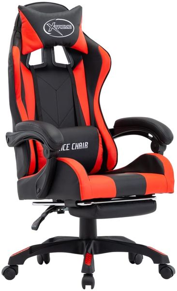 vidaXL Gaming-Stuhl mit Fußstütze Rot und Schwarz Kunstleder 287987