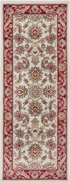 HANSE Home 'Reni' Teppich, rechteckig, Höhe: 8 mm, Orientalisch, Kurzflor, Creme Rot, 80 x 240 cm (Rechteckig)
