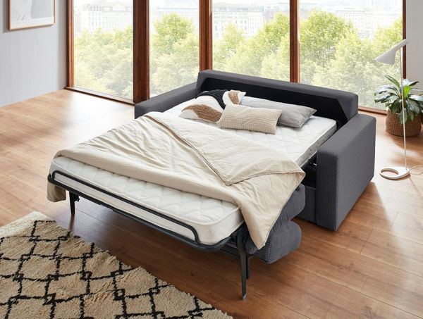 ATLANTIC home collection Schlafsofa Rolando, B: 196 cm, Liegefl. 140x190 cm, mit komfortabler Matratze, Dauerschlafsofa