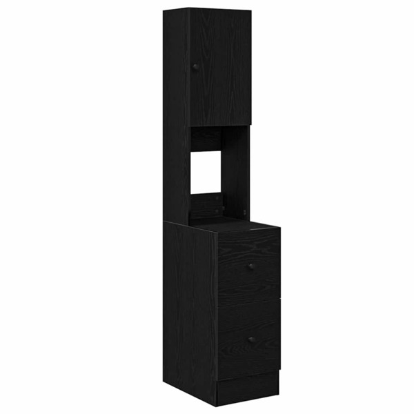 vidaXL Küchenbuffet mit Regal Schwarz Eichen-Optik 32 x 50 x 180 cm 871379