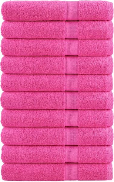 vidaXL Premium-Handtücher SOLUND 10 Stk. Rosa 100x200 cm 600 g/m² 137535