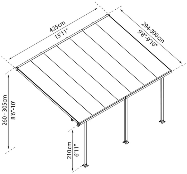 Palram - Canopia Aluminium Terrassenüberdachung Bild 6