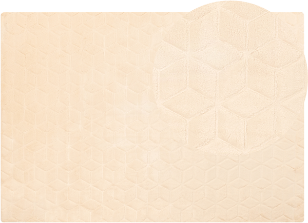 Kunstfellteppich Kaninchen beige 160 x 230 cm Shaggy THATTA