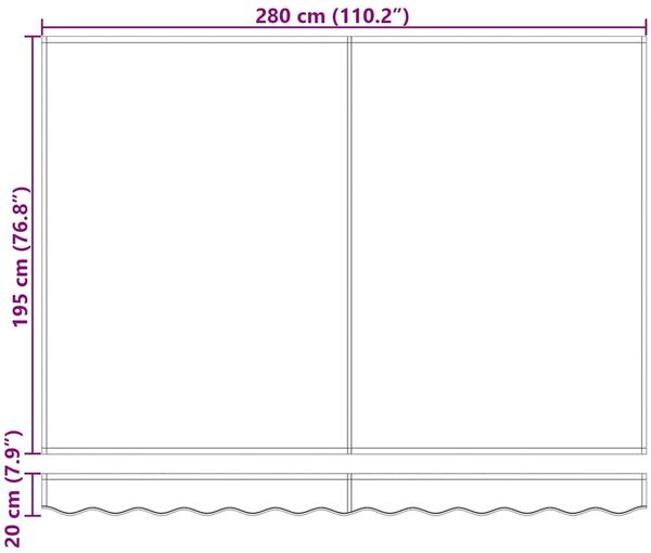 vidaXL Markisenersatzstoff Anthrazit und Weiß 3 x 2 m Polyester 42000471 Bild 9