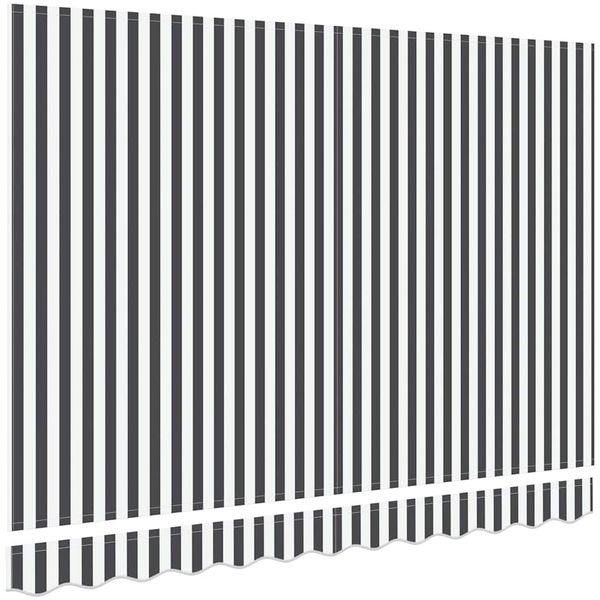 vidaXL Markisenersatzstoff Anthrazit und Weiß 3 x 2 m Polyester 42000471 Bild 4