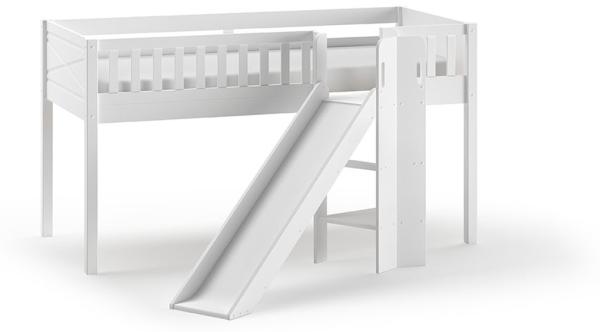 Vipack 'Scotty' Spielbett inkl. Lattenrost, Rutsche, Textilset und Leiter in Kiefer Weiß, Spring Bild 3