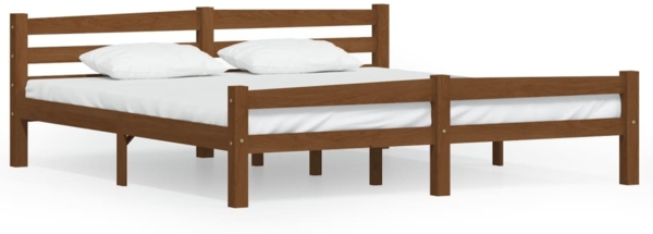 vidaXL Bettgestell Honigbraun Massivholz Kiefer 180x200 cm [322080]